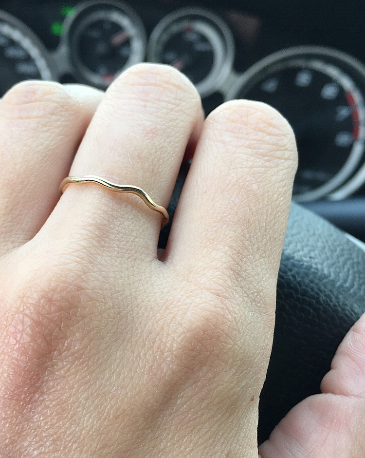 WAVE LINE - PIERŚCIONEK - AB_WL_R2-G